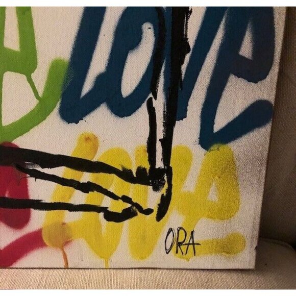 RARE ORA  ARTIST GRAFFITI ART CHANEL N°5 COLLECTION 36" X 24" ORIGINAL PAINTING - Picture 5 of 9